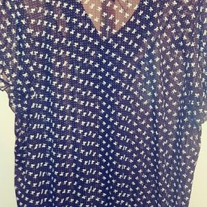 Black Sheer bow blouse